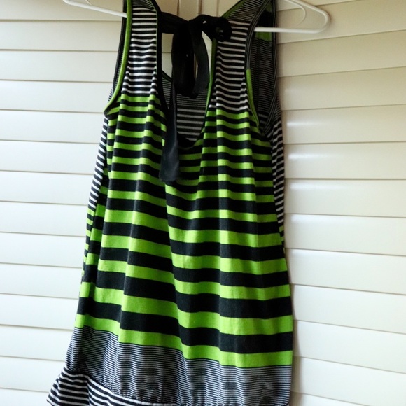 Striped Maternity Top with Bow Detail in Back - Picture 2 of 2